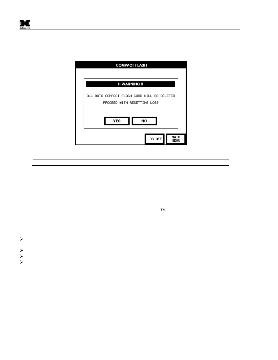 Controller setup, Sensor channel setup, Figure 33 format compactflash warning window | 1 sensor channel setup | Detcon MCX-32-N4X User Manual | Page 36 / 55