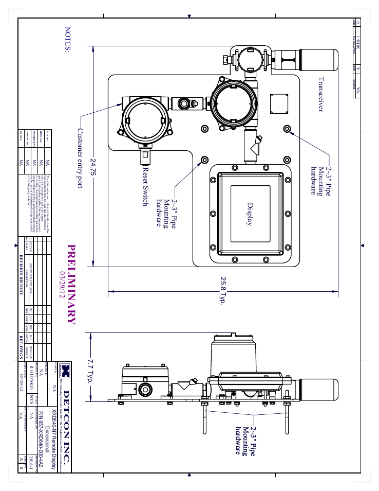 Preliminary, 7 typ, Detcon inc | Detcon RD-64X-N7 User Manual | Page 40 / 41