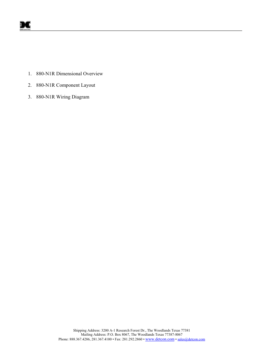 Appendix c, Drawings and diagrams | Detcon 880S-N1R User Manual | Page 42 / 45