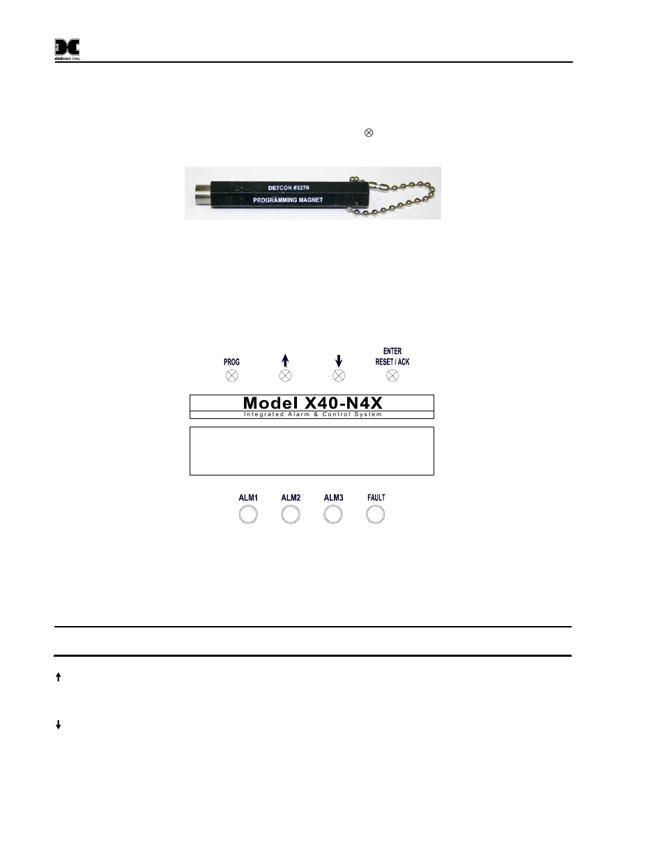 Magnetic programming tool, Front panel user interface | Detcon X40-32-N7 User Manual | Page 14 / 70