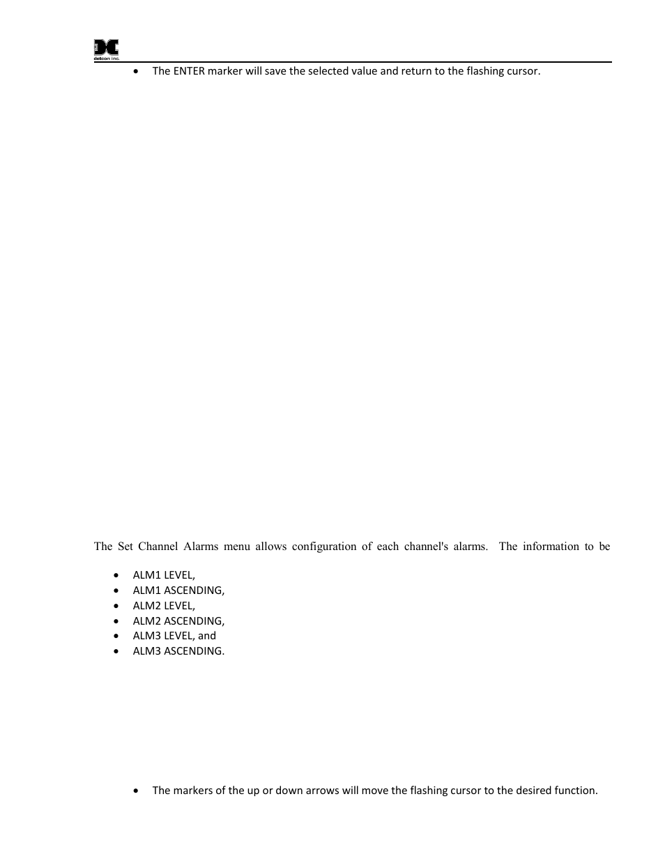 Set channel alarms | Detcon X40-32-N7 User Manual | Page 49 / 70