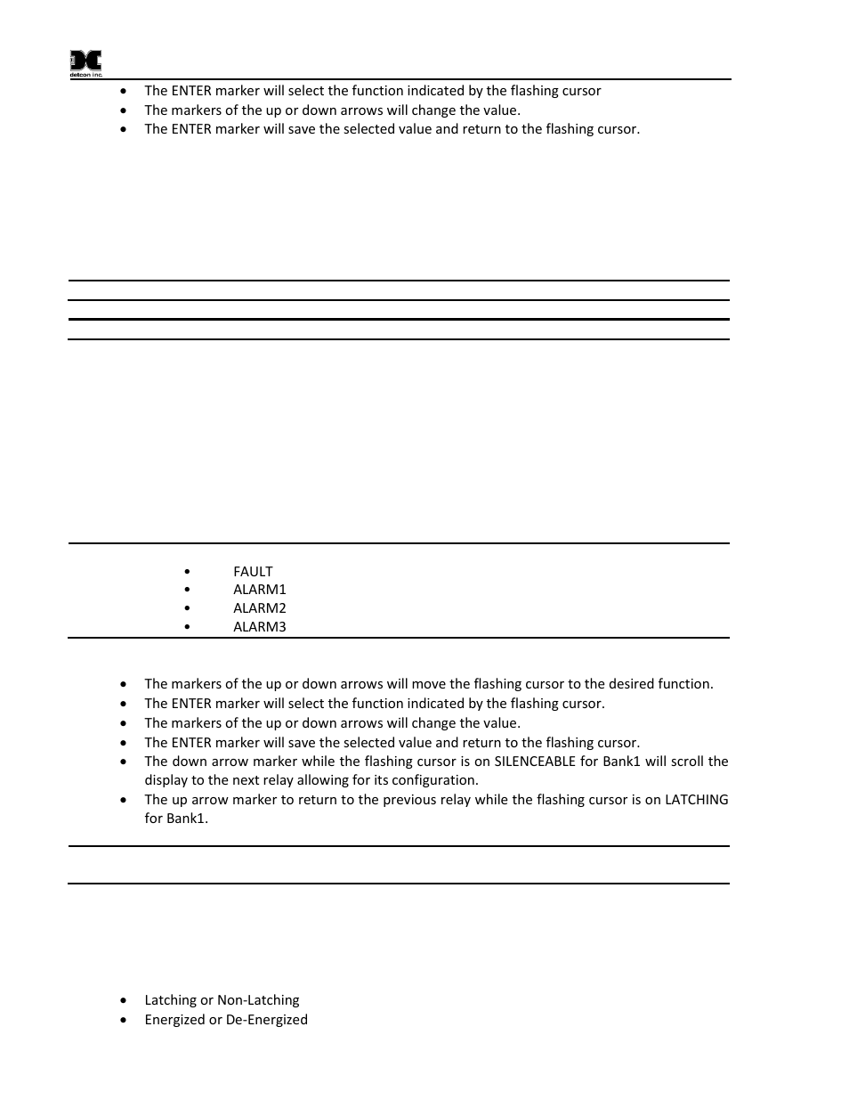 Set relay (alarm) functions | Detcon X40-32-N7 User Manual | Page 50 / 70