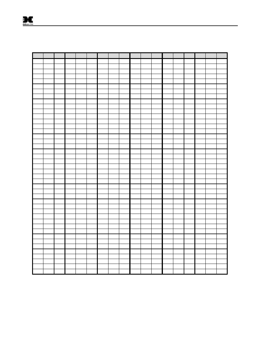 Hexadecimal table, 2 hexadecimal table | Detcon X40-32-N7 User Manual | Page 62 / 70