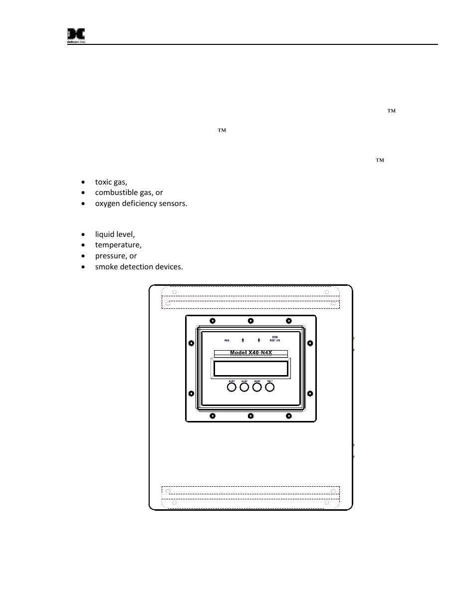 Introduction, Features, Figure 1 model x40-n4x controller | 0 introduction, 1 features | Detcon X40-32-N7 User Manual | Page 7 / 70