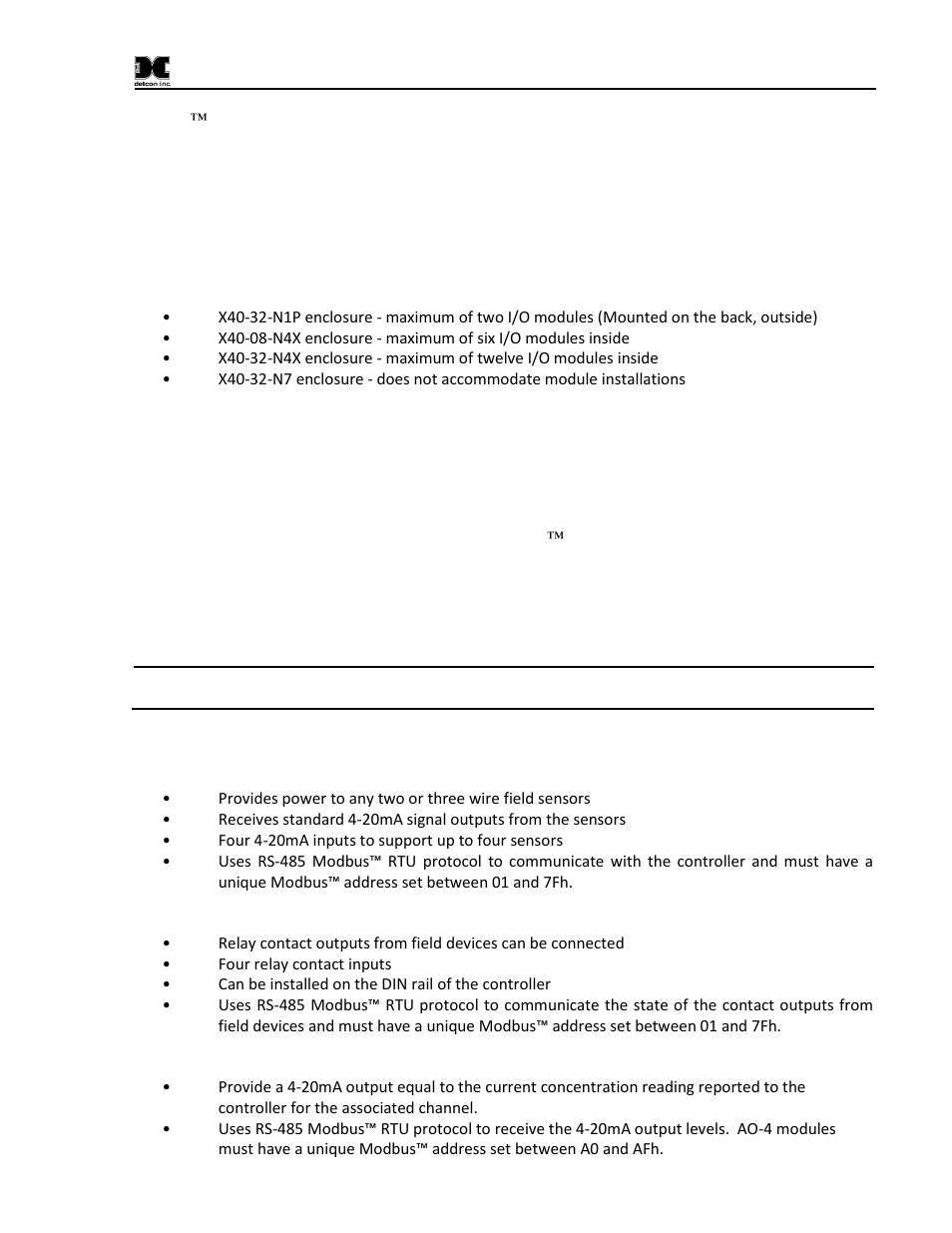 Detcon X40-32-N7 User Manual | Page 9 / 70