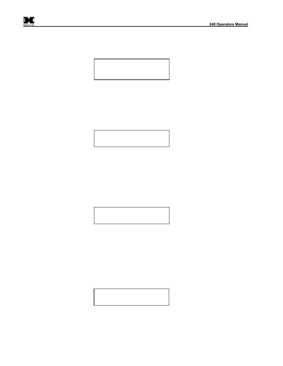 9 set modbus address, 10 view twa and peak readings, 11 view event records | 12 download history, Set modbus address, View twa and peak readings, View event records, Download history | Detcon 240 User Manual | Page 20 / 33