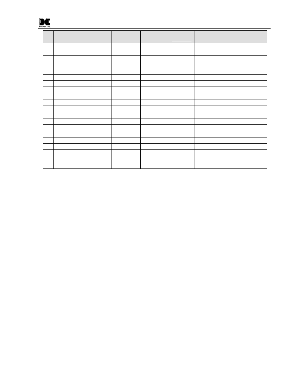 Parts list, 0 parts list | Detcon SW-AV2-DV1 User Manual | Page 11 / 12