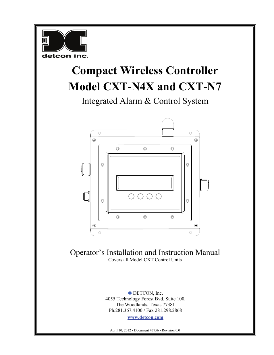 Detcon CXT-N7 User Manual | 28 pages