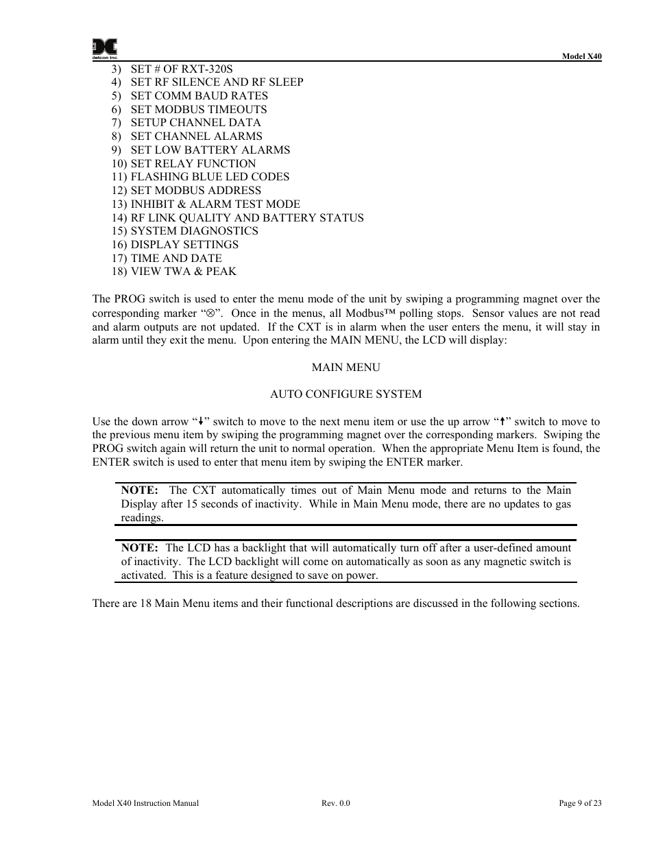 Detcon CXT-N7 User Manual | Page 15 / 28