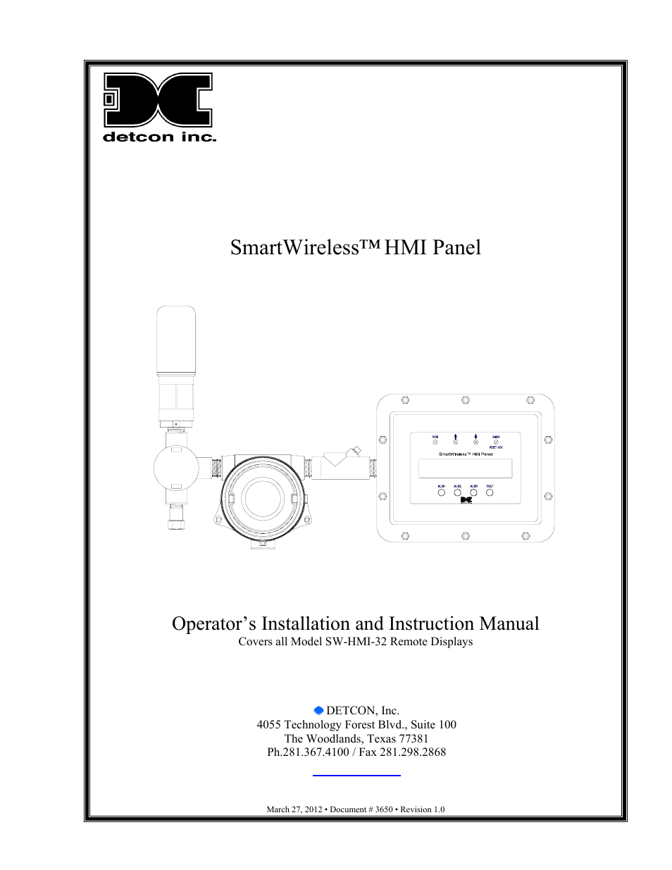 Detcon SW-HMI-32-N7 User Manual | 24 pages