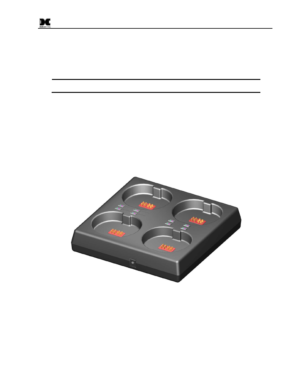 Quad battery charger (optional), Figure 6 quad battery charger, 3 quad battery charger (optional) | Detcon SW-V1-DV2 User Manual | Page 7 / 11