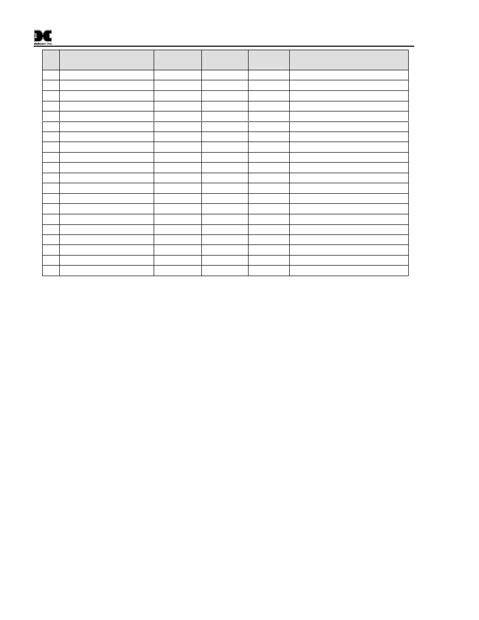 Parts list, 0 parts list | Detcon SW-AV1-DV1 User Manual | Page 12 / 14