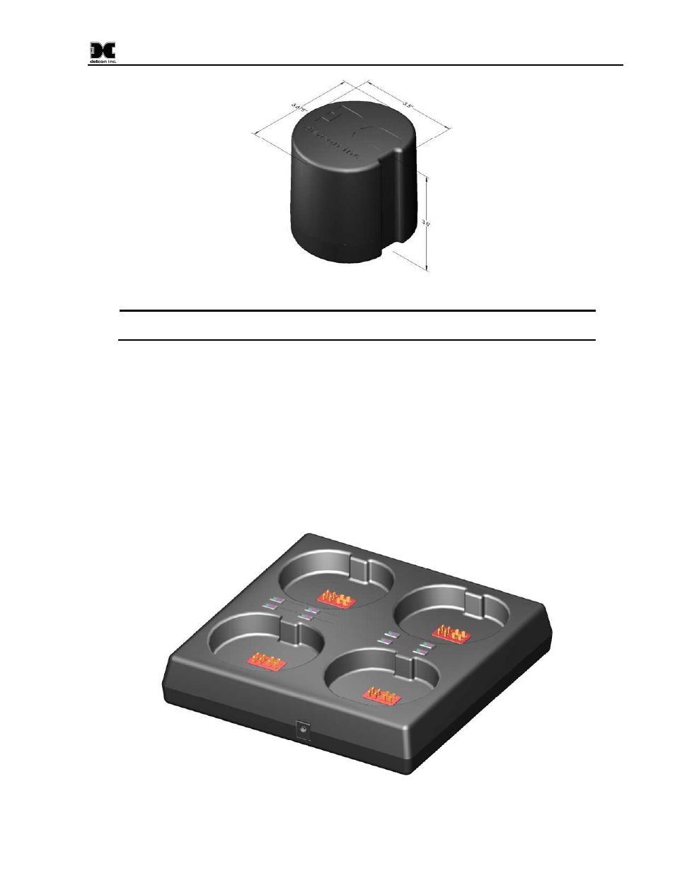 Quad battery charger (optional), 3 quad battery charger (optional) | Detcon SW-AV1-DV1 User Manual | Page 7 / 14