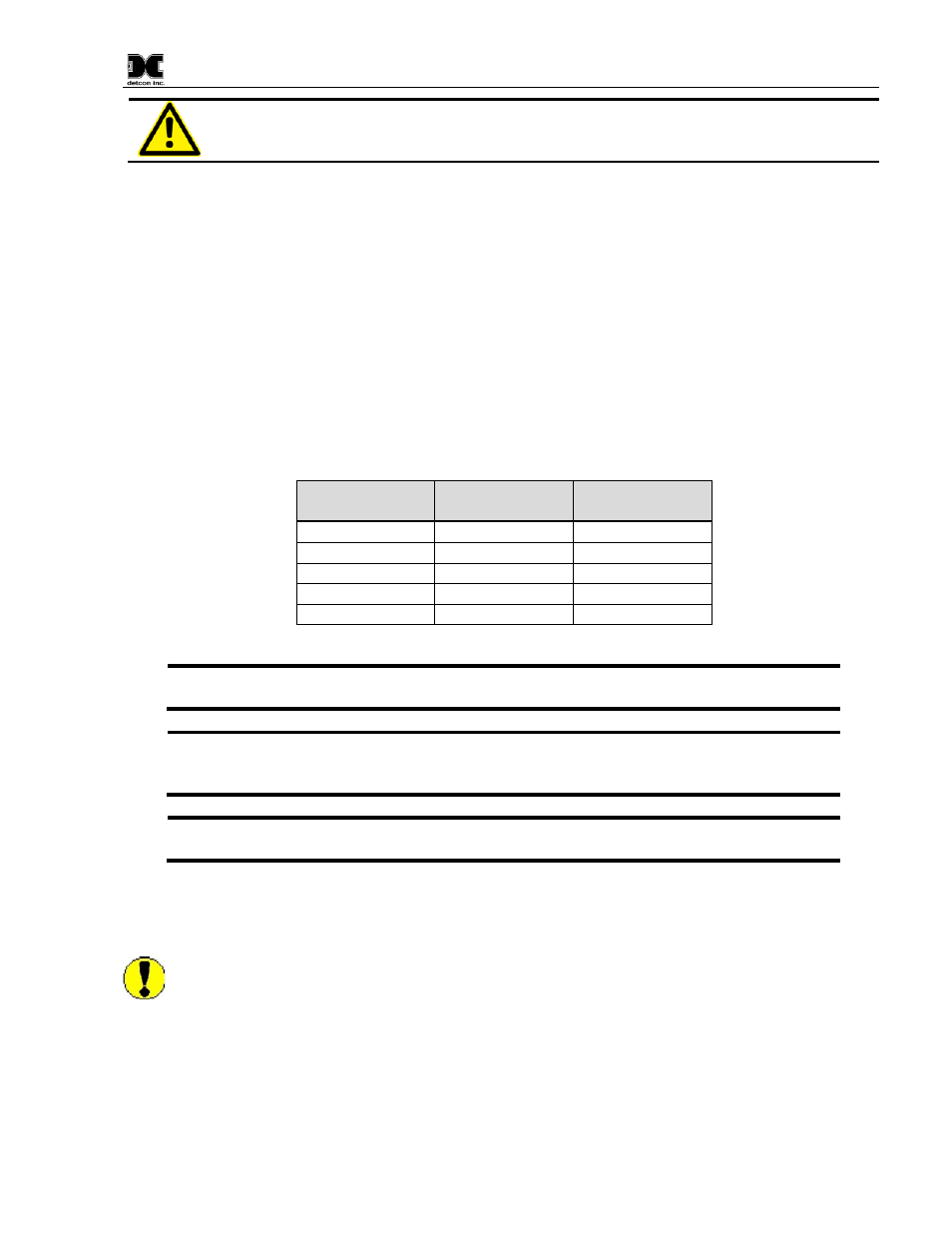 6 field wiring, 1 terminal connections 3-wire 4-20ma, Field wiring | Terminal connections 3-wire 4-20ma, Table 1 protection vs. wire gauge | Detcon CX-DM User Manual | Page 11 / 44