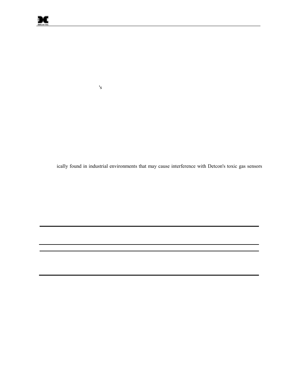 3 sensor contaminants and interference, Cross-interference data table, 4 sensor mounting | Sensor contaminants and interference, Sensor mounting | Detcon CX-DM User Manual | Page 9 / 44