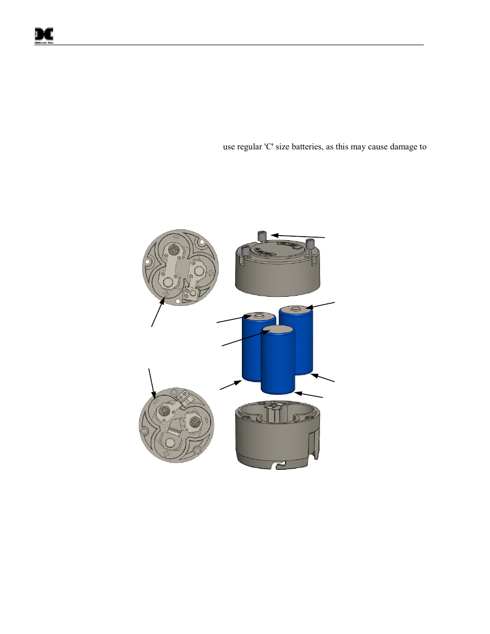 Figure 18 battery orientation diagram | Detcon CXT-IR User Manual | Page 38 / 48