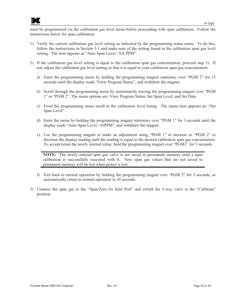 Detcon P-1000 User Manual | Page 19 / 28