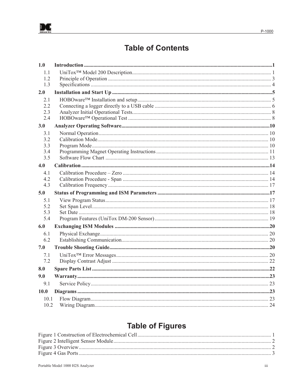 Detcon P-1000 User Manual | Page 3 / 28