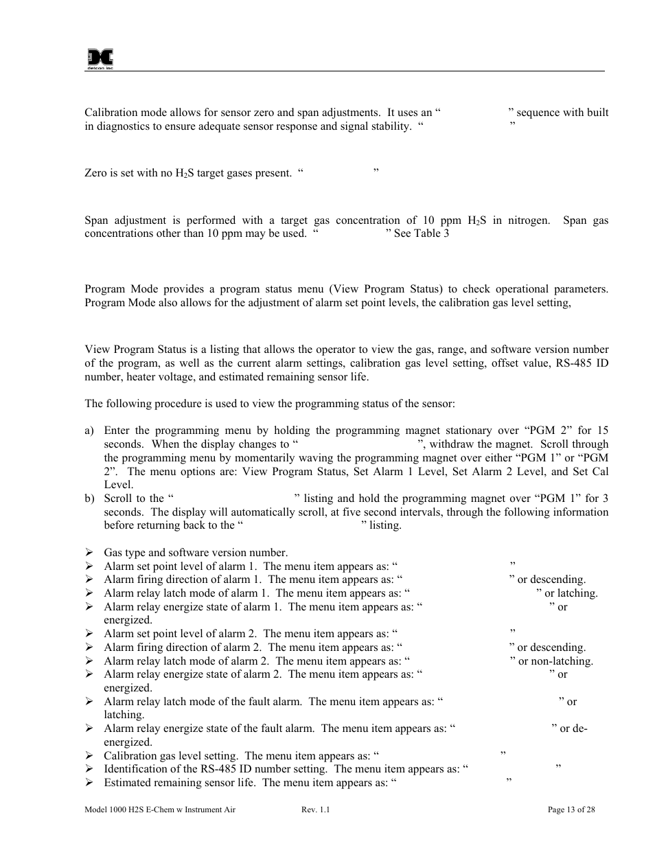 2 calibration mode, 3 program mode, Calibration mode | Program mode | Detcon 1000 User Manual | Page 17 / 32