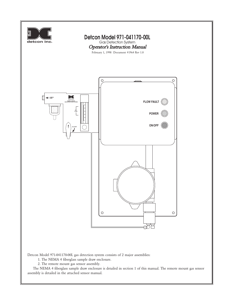 Detcon 971-041170-00L User Manual | 8 pages