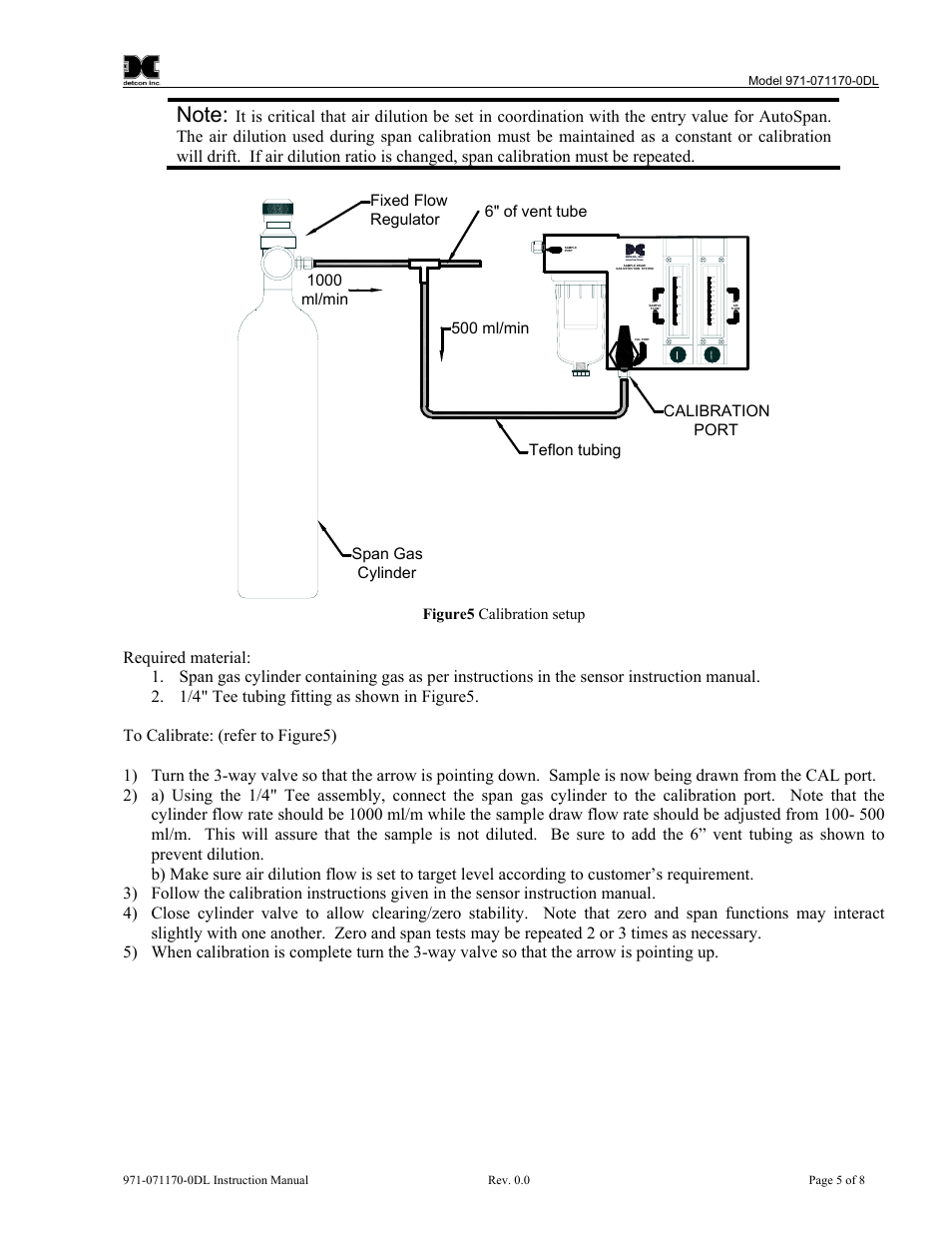 Figure 5 calibration setup, Figure5 calibration setup, Houston,texas | Detcon 971-071170-0DL User Manual | Page 9 / 12