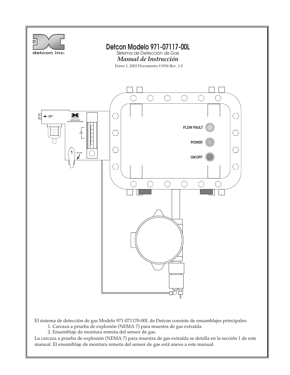 Detcon 971-07117-00L User Manual | 8 pages