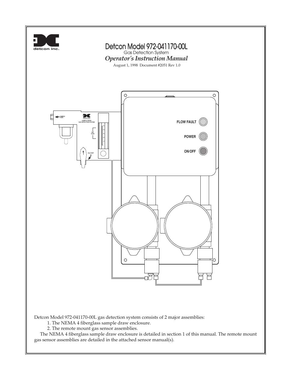 Detcon 972-041170-00L User Manual | 8 pages