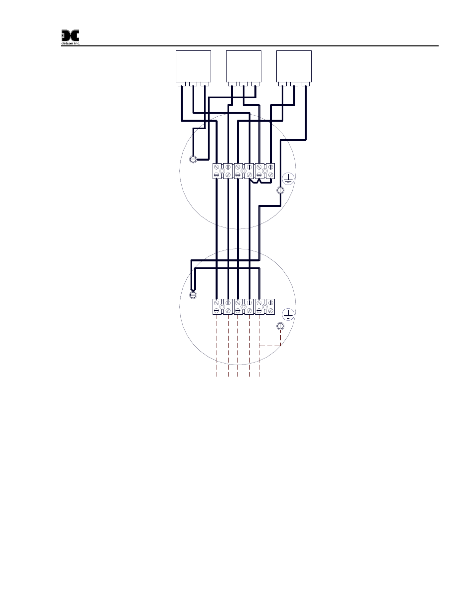 Figure 5 120/240vac wiring diagram, Customer input wiring, Way outlet box 4-way outlet box | Detcon AV2-C1D1M User Manual | Page 9 / 12