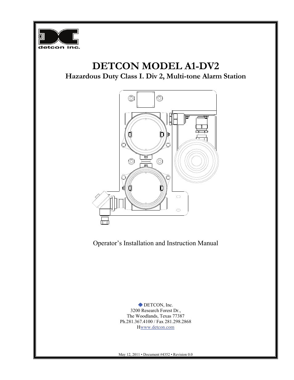 Detcon A1-DV2 User Manual | 16 pages