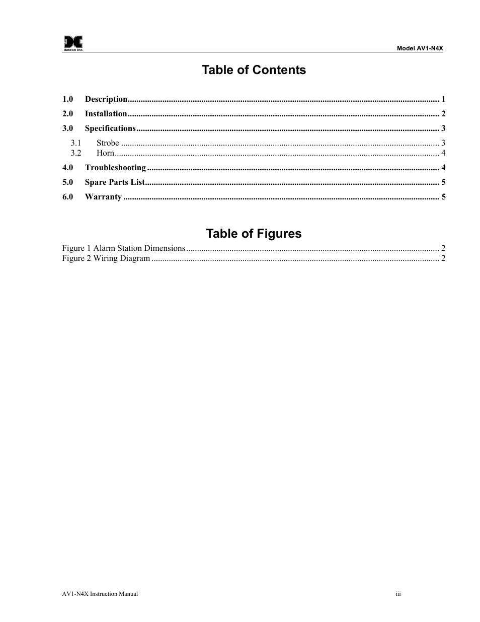 Detcon AV1-N4X User Manual | Page 3 / 10