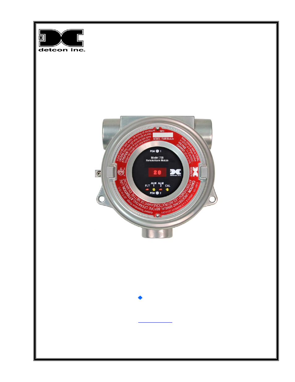 Detcon 700 Remote Sensor/Alarm Relay Module User Manual | 17 pages