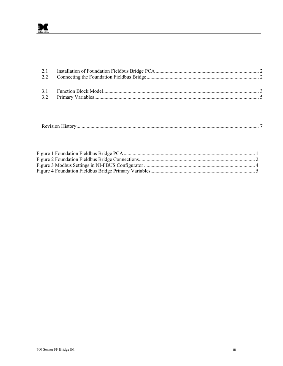 Detcon 700 Foundation Fieldbus Bridge User Manual | Page 3 / 12