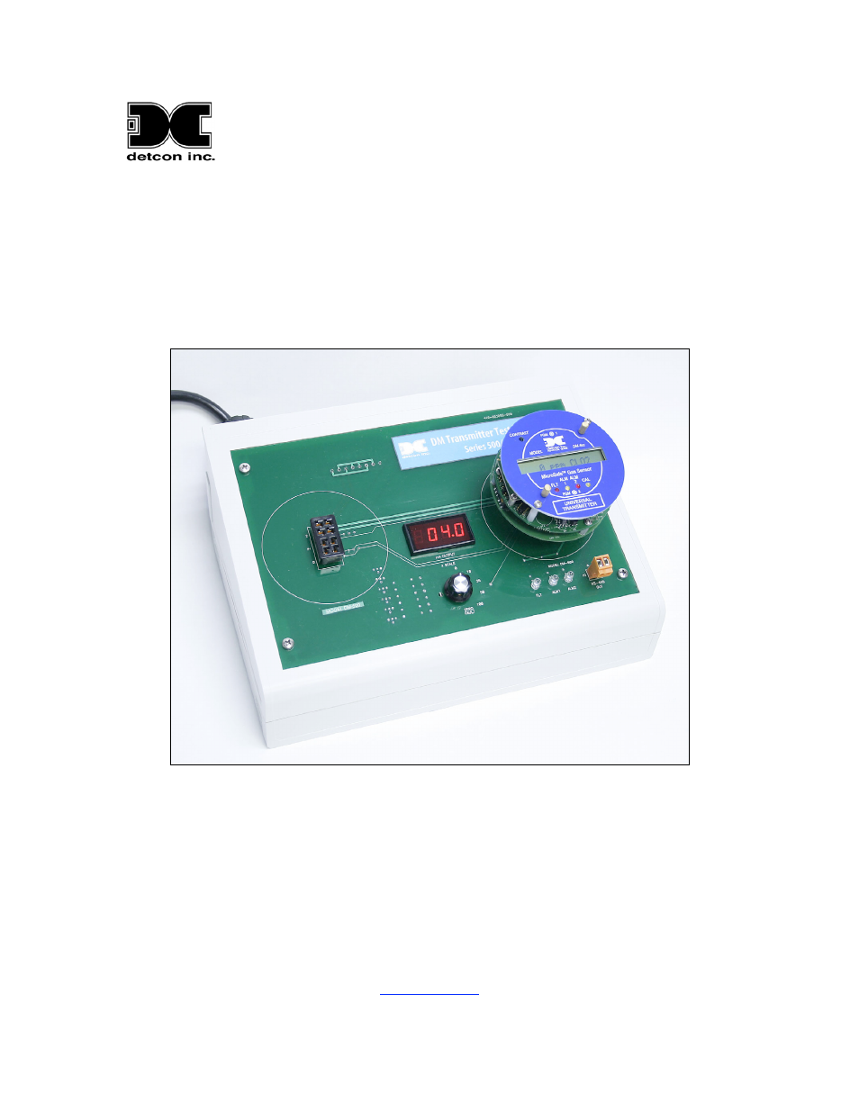 Detcon DM Transmitter Test Fixture User Manual | 8 pages