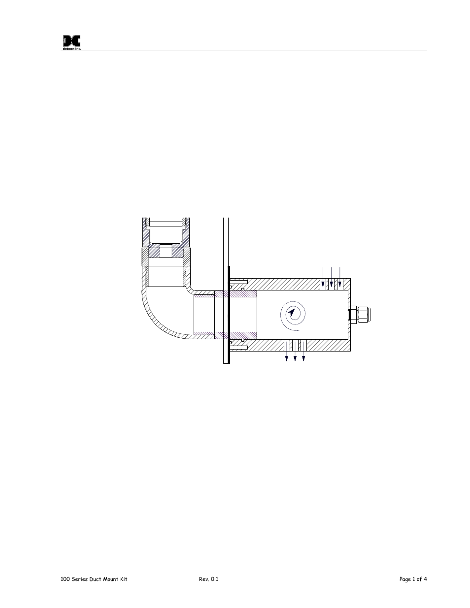 Introduction, Principal of operation, Installation | Figure 1 sample flow, 0 introduction, 0 installation, 1 principal of operation | Detcon 100 Duct Mount Kit User Manual | Page 3 / 6