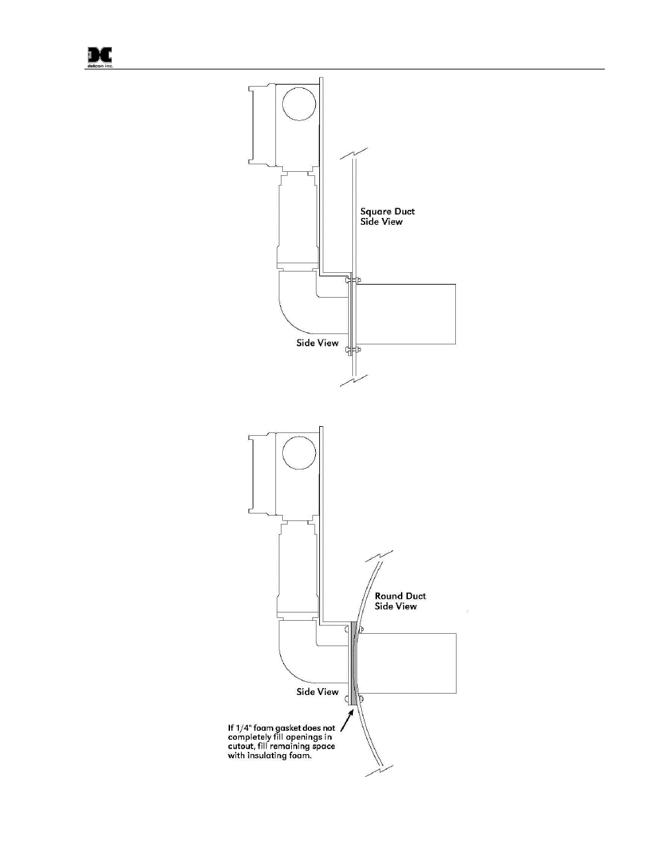 Detcon 700 Sensor Duct Mount Kit User Manual | Page 7 / 9