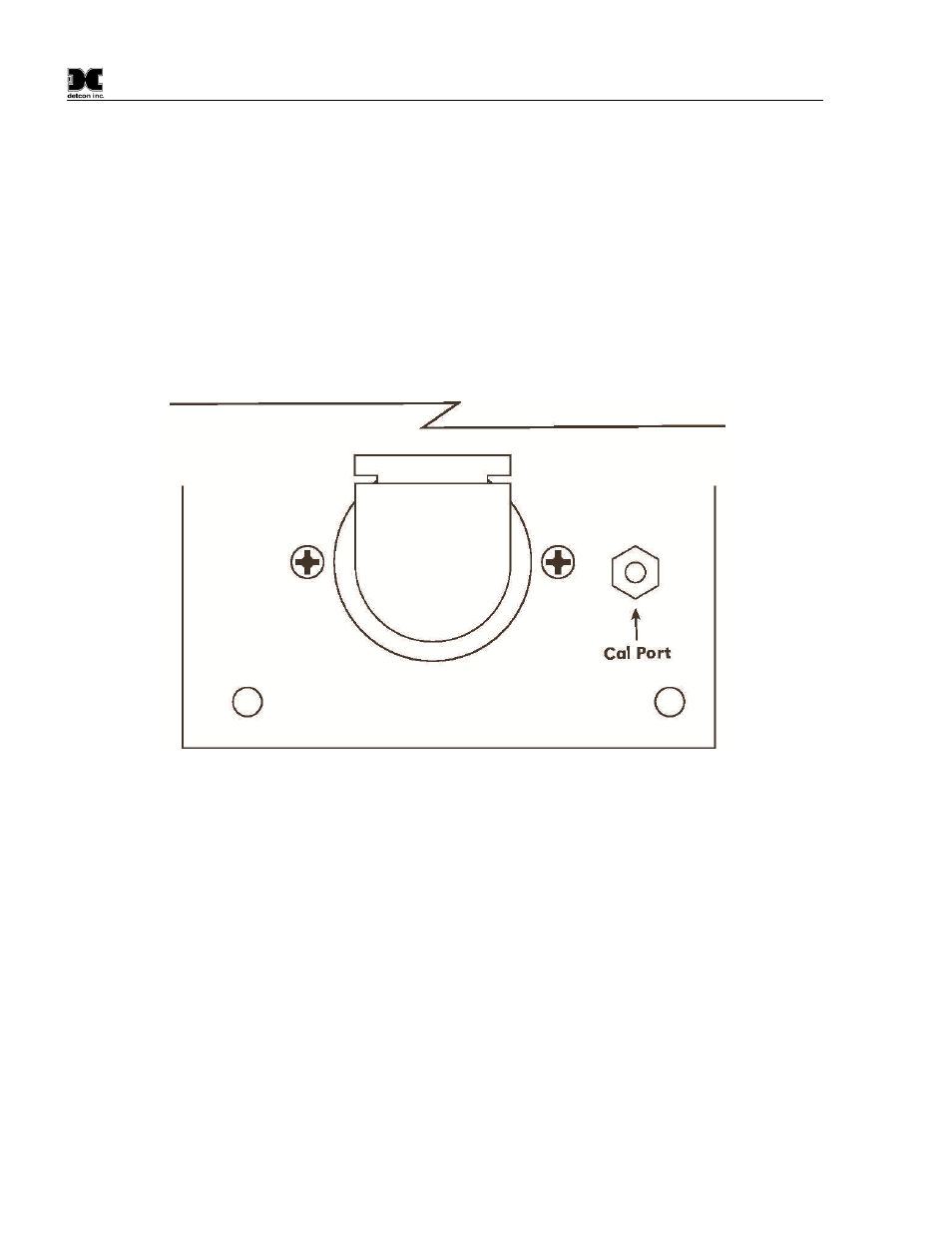 Calibration, Maintenance, Warranty | Figure 4 cal port, 0 calibration, 0 maintenance, 0 warranty | Detcon 700 Sensor Duct Mount Kit User Manual | Page 8 / 9