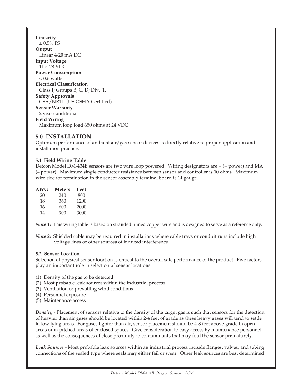 Detcon DM-434B User Manual | Page 6 / 11