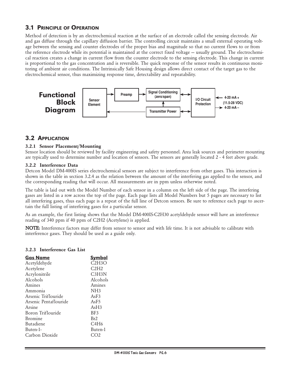 Functional block diagram | Detcon DM-400IS User Manual | Page 6 / 22