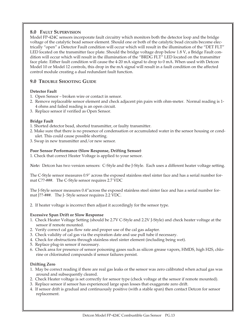 Detcon FP-424C User Manual | Page 13 / 15