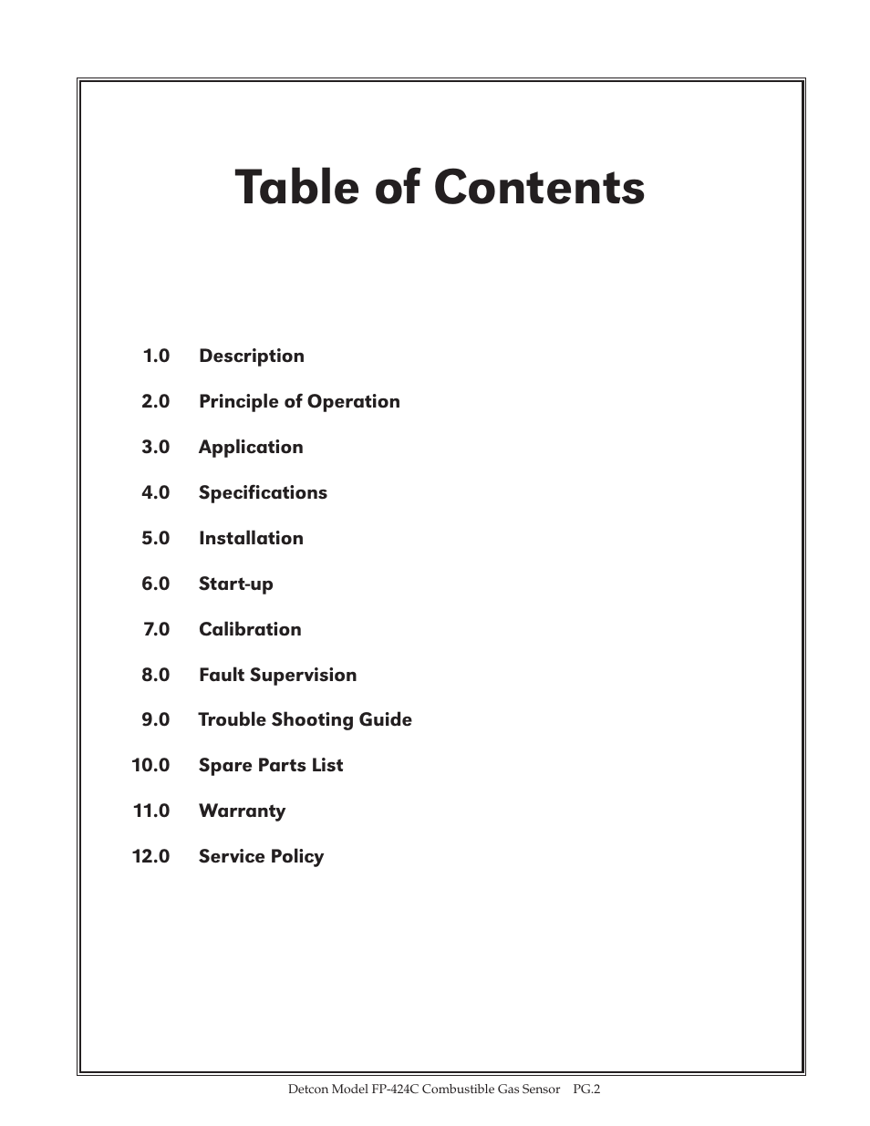 Detcon FP-424C User Manual | Page 2 / 15