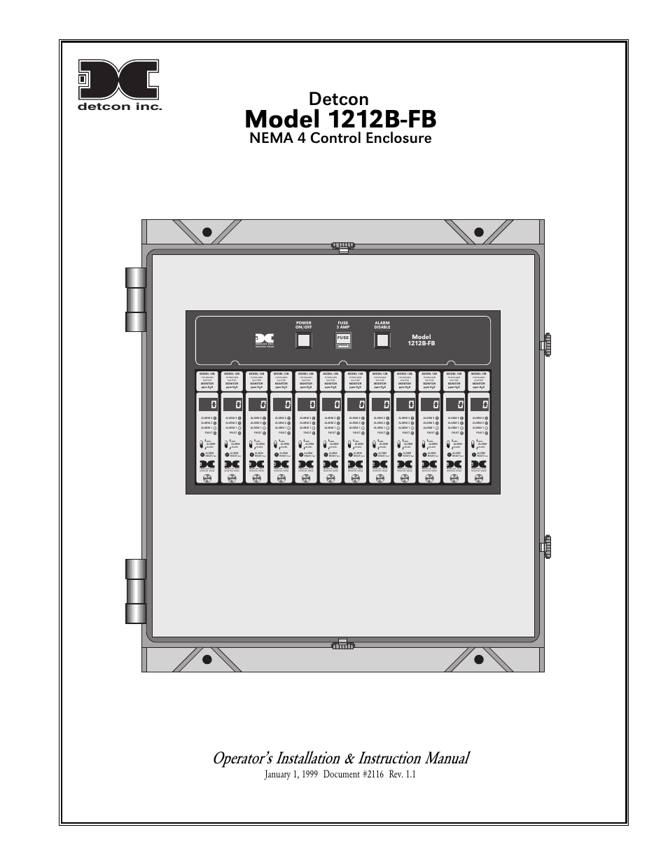 Detcon 1212B-FB User Manual | 9 pages