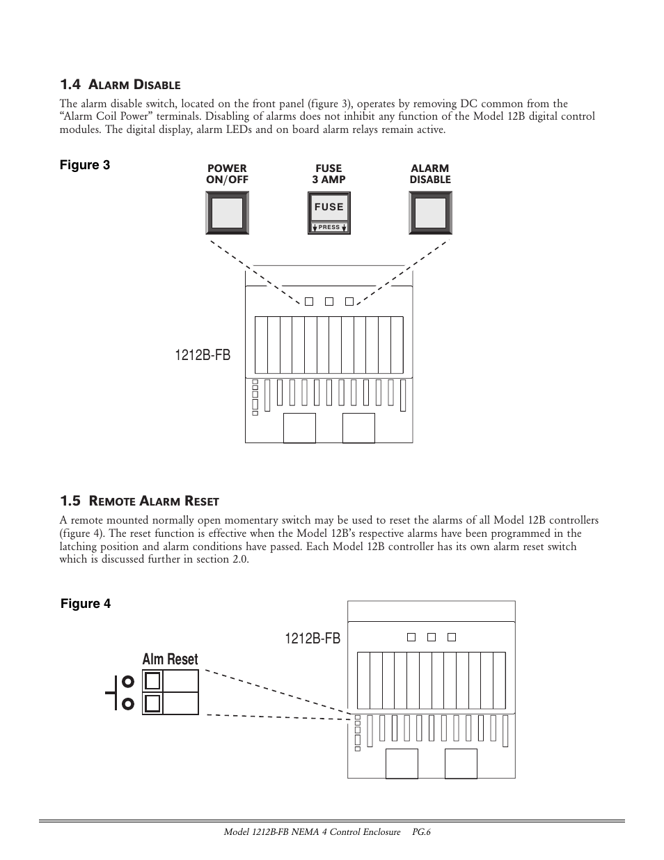 Alm reset, 1212b-fb | Detcon 1212B-FB User Manual | Page 6 / 9