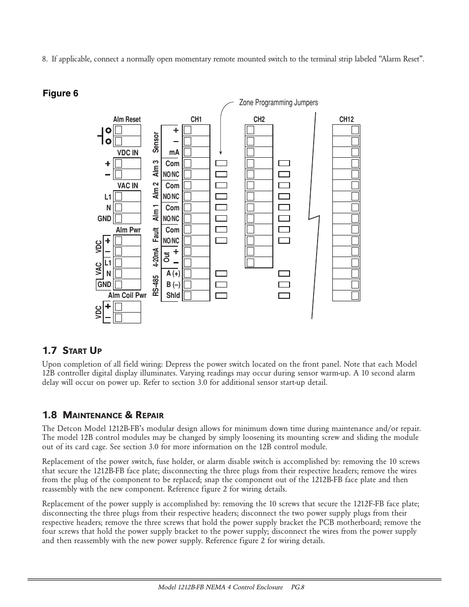 Detcon 1212B-FB User Manual | Page 8 / 9