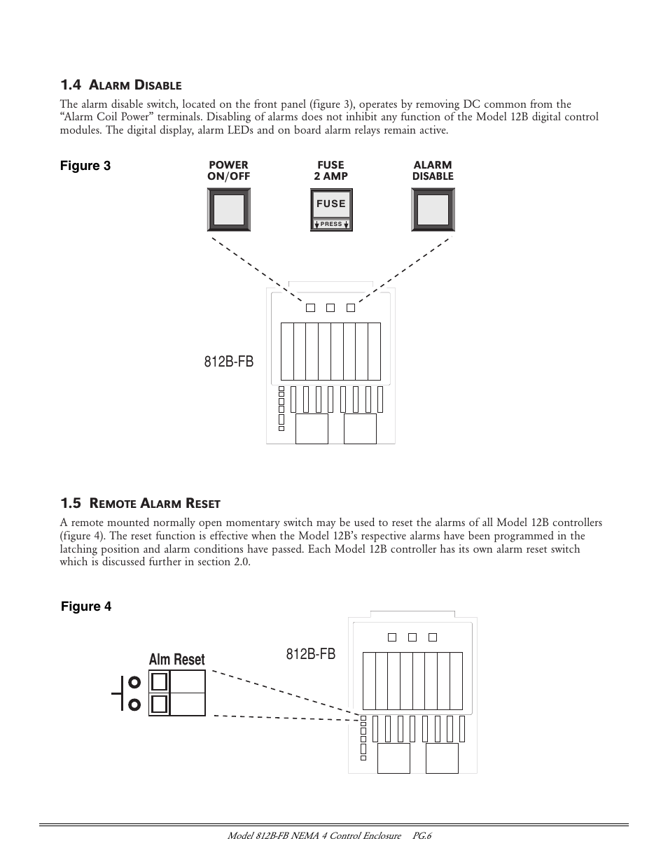 Alm reset, 812b-fb | Detcon 812B-FB User Manual | Page 6 / 9