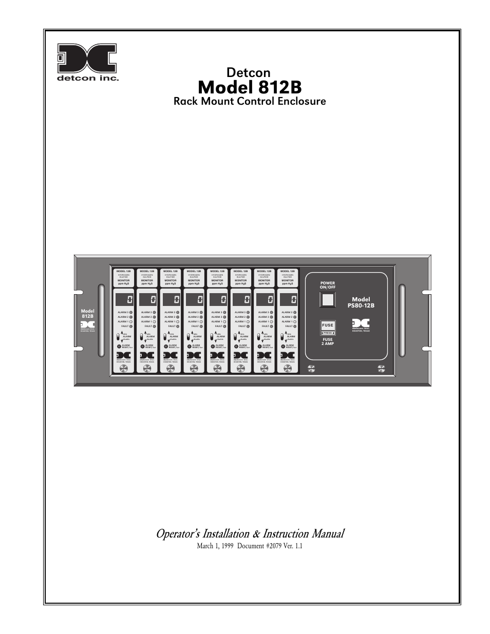 Detcon 812B User Manual | 6 pages