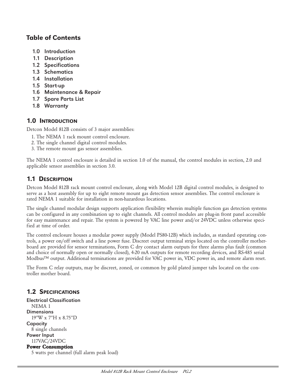 Detcon 812B User Manual | Page 2 / 6