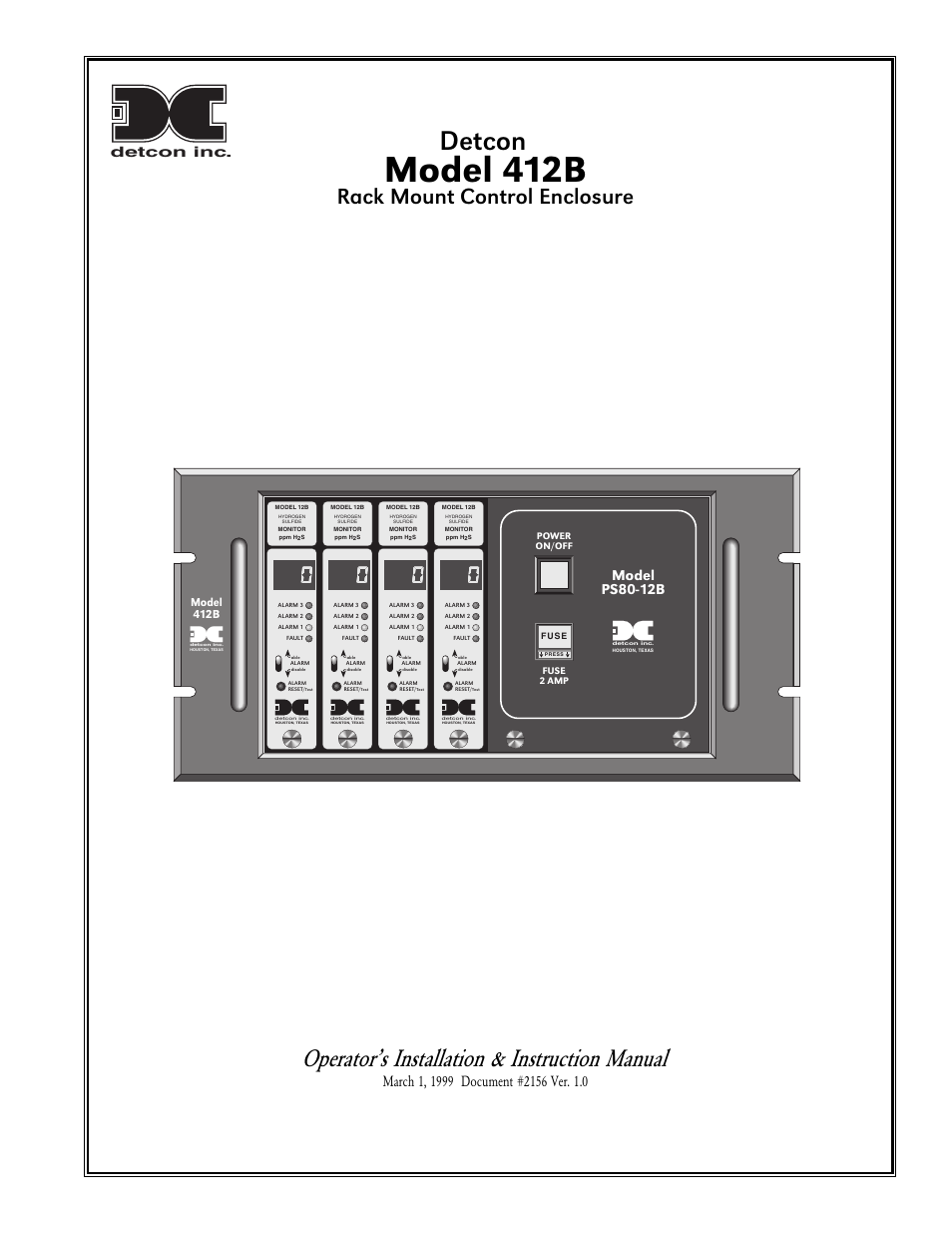 Detcon 412B User Manual | 6 pages