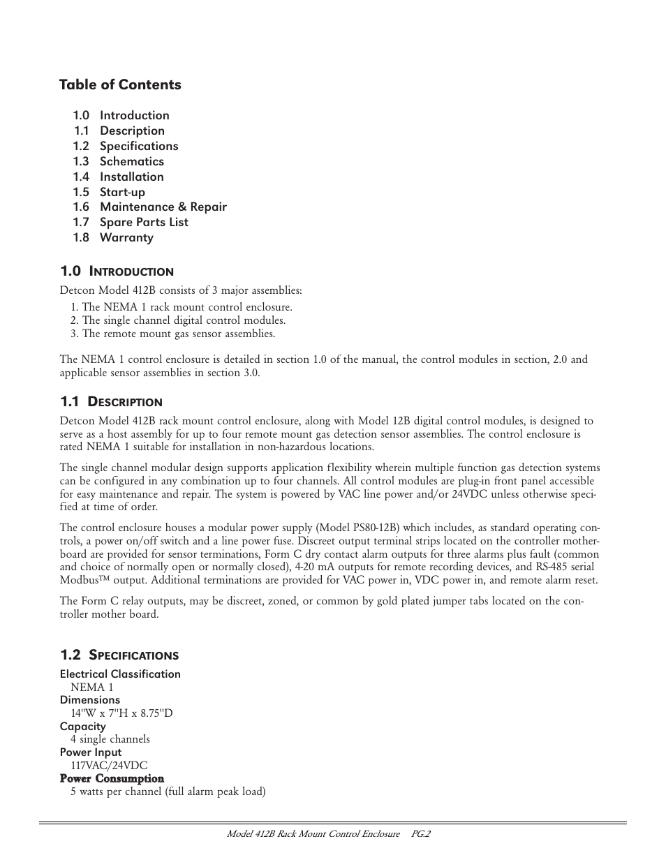 Detcon 412B User Manual | Page 2 / 6