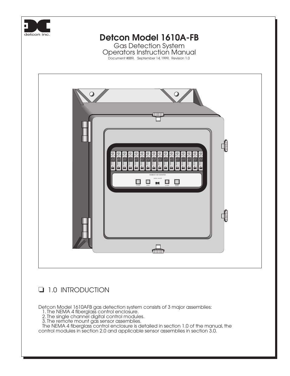 Detcon 1610A-FB User Manual | 8 pages