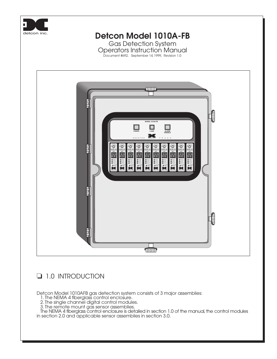 Detcon 1010A-FB User Manual | 8 pages